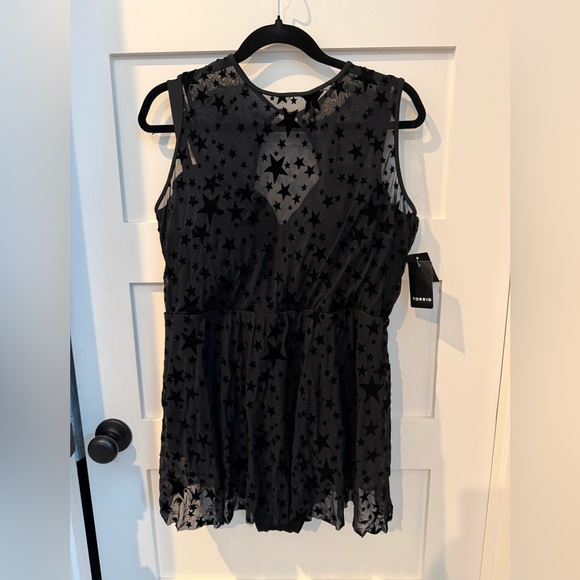 Torrid Black Star Mesh Overlay swimsuit - Picture 4 of 7